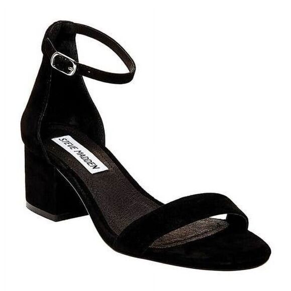 Steve Madden Irenee Black Suede Two Piece Open - Picture 3 of 4